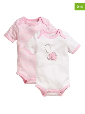 Playshoes Body (2 szt.) w kolorze jasnoróżowym i białym rozmiar: 86/92