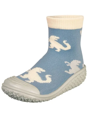 Playshoes Buty kąpielowe "Dino" w kolorze błękitnym rozmiar: 22/23