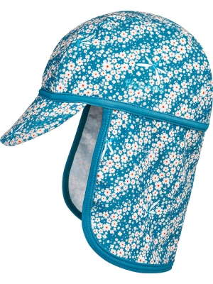 Playshoes Czapka w kolorze niebieskim z osłoną karku rozmiar: 51 cm