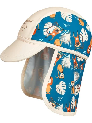 Zdjęcie produktu Playshoes Czapka w kolorze niebieskim ze wzorem z osłoną karku rozmiar: 49 cm