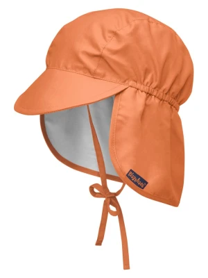 Playshoes Czapka w kolorze pomarańczowym z osłoną karku rozmiar: 49 cm