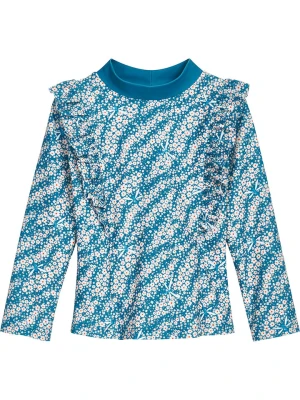 Playshoes Koszulka kąpielowa "Flowers" w kolorze niebieskim rozmiar: 110/116
