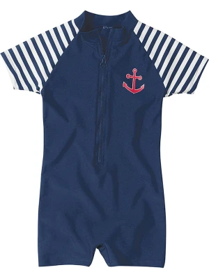 Playshoes Strój kąpielowy "Maritime" w kolorze biało-granatowym rozmiar: 86 / 92