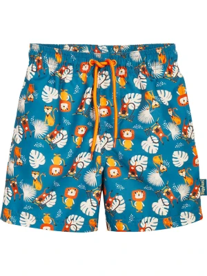 Playshoes Szorty kąpielowe w kolorze niebieskim ze wzorem rozmiar: 98/104