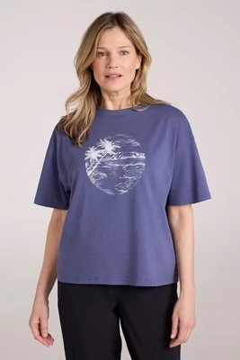 Plażowy damski luźny T-shirt - Blue Mountain Warehouse