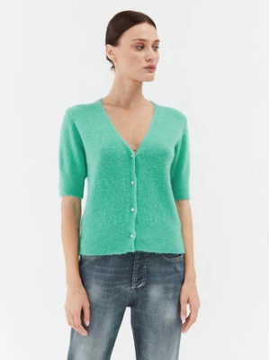 Please Kardigan M734723332 Zielony Regular Fit