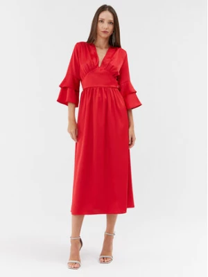 Please Sukienka koktajlowa A1VAAYP000 Czerwony Regular Fit