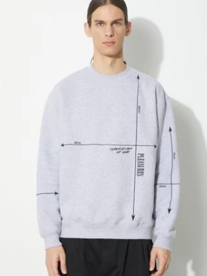 PLEASURES bluza Intersection Crewneck męska kolor szary z aplikacją P23W024.GREY