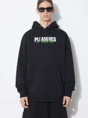 PLEASURES bluza Punish Hoodie męska kolor czarny z kapturem z nadrukiem P24SP054.BLACK