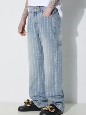 PLEASURES jeansy Impact Pinstripe Denim męskie P23W005.BLUE