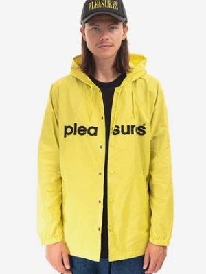 PLEASURES kurtka przeciwdeszczowa Keys Coaches Jacket męska kolor żółty przejściowa P22F015-BLACK P22F015-YELLOW