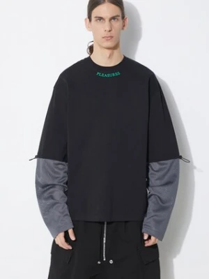 PLEASURES longsleeve Furniture Long Sleeve męski kolor czarny z nadrukiem P24SP033.BLACK