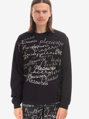 PLEASURES longsleeve Shatter Long męski kolor czarny z nadrukiem P22F022-BLACK P22F022-BLACK