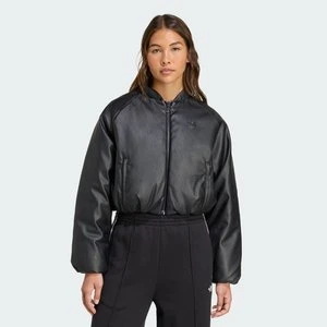 Pleather Bomber Synthetic Down Jacket Adidas