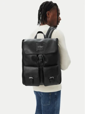 Plecak Calvin Klein Bold Pebble Flap Backpack LV04D3565G Czarny