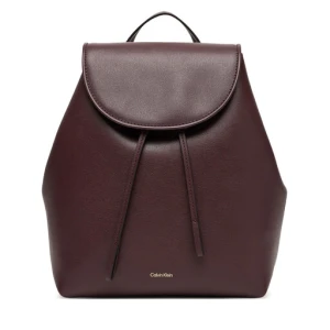 Plecak Calvin Klein Foil Logo Flap Backpack LV04F3297G Bordowy
