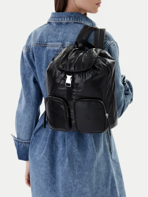 Plecak Calvin Klein Pocket Nylon Flap Backpack LV04F3406G Czarny