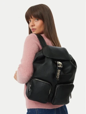 Plecak Calvin Klein Weebbing Strap Flap Backpack LV04F3645G Czarny