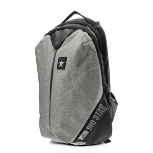 Plecak damski Big Star, wytrzymały materiał pojemna komora główna zapięcie na zamek, szary, HH574185 Big Star Accessories