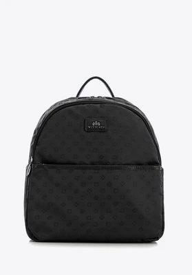 Plecak damski półokrągły elegancki w monogram czarny Wittchen