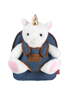 Plecak Denim z przytulanką - Tiara Unicorn wiek 2+ Perletti Toys