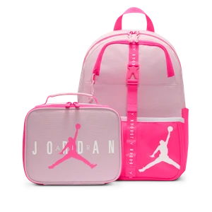 Plecak dla dużych dzieci Air Jordan Lunch Backpack (18 l) i torba śniadaniowa (3 l) - Różowy