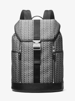 Plecak Eli w lotniczym stylu z żakardowym logo MK2000 Michael Kors CZARNY (Czarny)