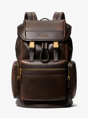 Plecak Hudson z polerowanej skóry Michael Kors CZEKOLADOWY (Brązowy)