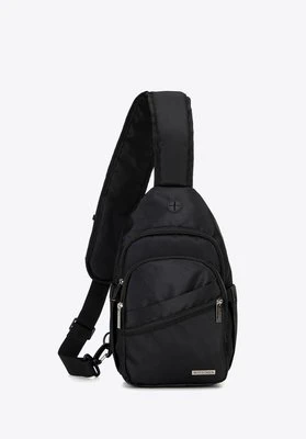 Plecak na jedno ramię z poliestru czarny Wittchen