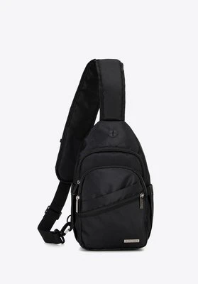Plecak na jedno ramię z poliestru czarny Wittchen