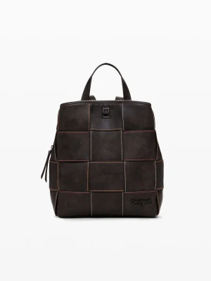 Plecak pleciony efekt skóry mini Desigual