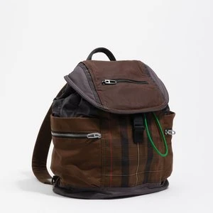 Plecak Pocket gabardyna woskowana krata brązowy BIMBA Y LOLA