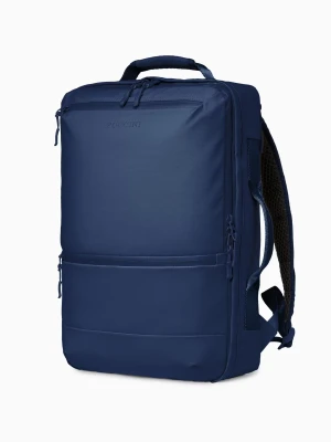 Plecak podróżny z kieszenią RFID granatowy Puccini