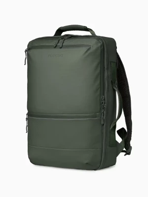 Plecak podróżny z kieszenią RFID zielony Puccini