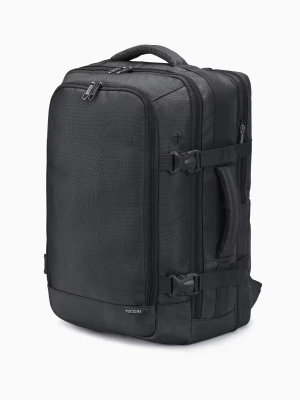 Plecak podróżny z poszerzeniem i kieszenią na laptopa 16" czarny Puccini