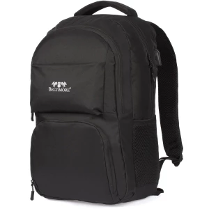 Plecak profesjonalny solidny na laptopa do pracy duży A4 15,6 Beltimore czarny Merg