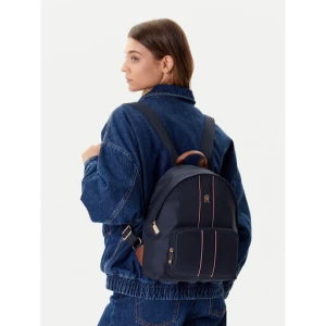 Plecak Tommy Hilfiger Popette Dome AW0AW17651 Granatowy