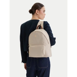 Plecak Tommy Hilfiger Popette Dome Backpack AW0AW17939 Kremowy