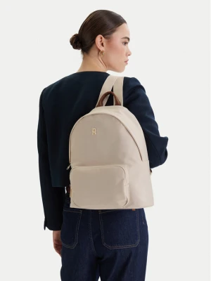 Plecak Tommy Hilfiger Popette Dome Backpack AW0AW17939 Kremowy