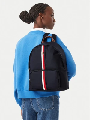 Plecak Tommy Hilfiger Popette Dome Backpack Corp AW0AW19243 Granatowy