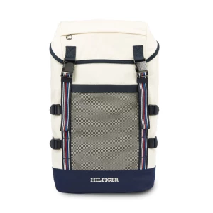 Plecak Tommy Hilfiger Th Monotype Flap Backapck AM0AM12305 Écru