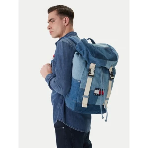 Plecak Tommy Jeans Tjm Denim Patchwork Backpack AM0AM14268 Niebieski