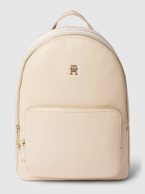Plecak w jednolitym kolorze z detalem z logo Tommy Hilfiger