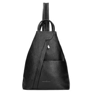 Czarny oryginalny plecak ze skóry licowej 80083-51 Wojas