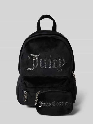 Plecak z aksamitu z obszyciem kamieniami stras model ‘KIMBERLY’ Juicy Couture