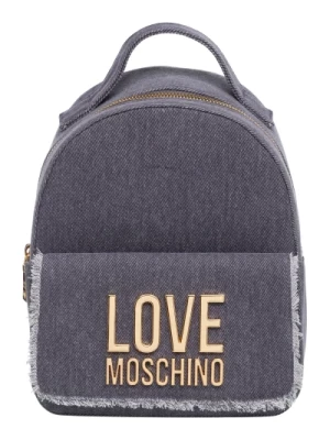 Plecak z Logo i Zamkiem Błyskawicznym Love Moschino