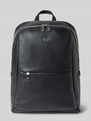 Plecak z materiał skóropodobny model 'Ray EVO' Boss Czarny