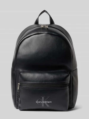 plecak z materiału skóropodobnego Calvin Klein Czarny