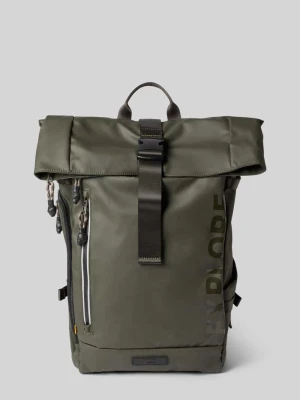 Plecak z nadrukiem z napisem model 'EXPLORE' Camel Active Khaki