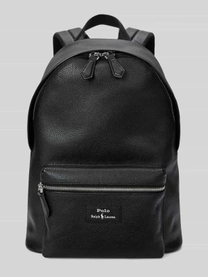 Plecak z naturalnej skóry z skóry bydlęcej Polo Ralph Lauren Czarny